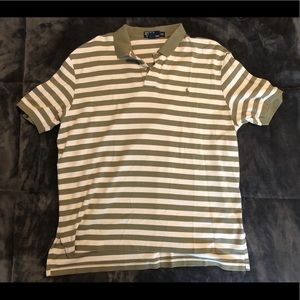 Polo Knit Green & White Short Sleeves Polo